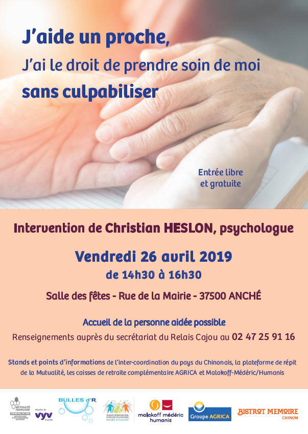 Conférence : "J'aide un proche, j'ai le droit de prendre soin de moi sans culpabiliser" Conférence : "J'aide un proche, j'ai le droit de prendre soin de moi sans culpabiliser"